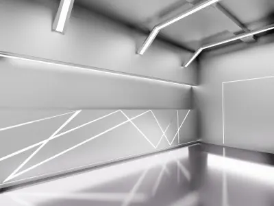 Car Garage to Loft Style Low-poly 3D model