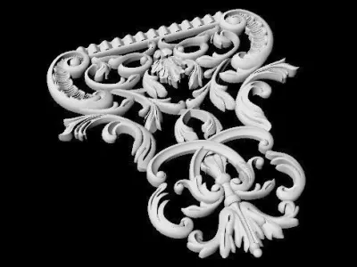 Central decor ornament for furniture 3D model 849