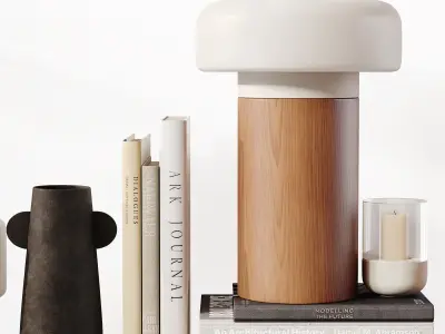 Decorative Set 244 Low-poly 3D model