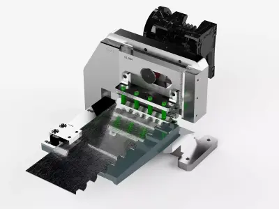 Industrial Saw Blade Cutting Trimming Machine Guillotine Type  3D model