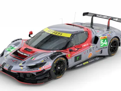 Ferrari 296 LMGT3 2025 WEC  3D model