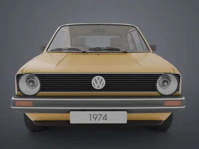 Volkswagen Golf Mk1 Low-poly 3D model