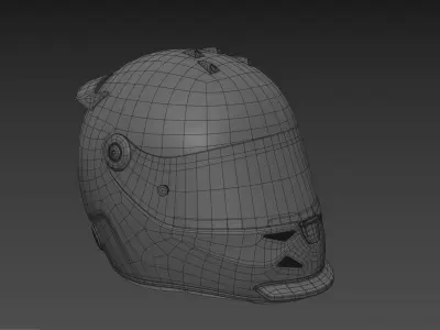 F1 Racing Helmet Low-poly 3D model