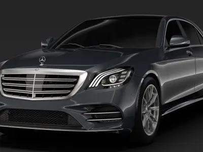 Mercedes Benz  S 350 Lang AMG Line V222 2018 3D model