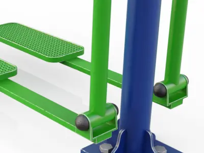 Realistic Outdoor Gym set  3D model