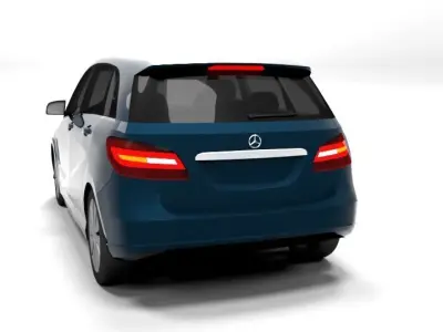 MERCEDES B200C 2015 LOWPOLY Low-poly 3D model
