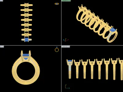 princess engagement ring 3d model printable model 3D print model