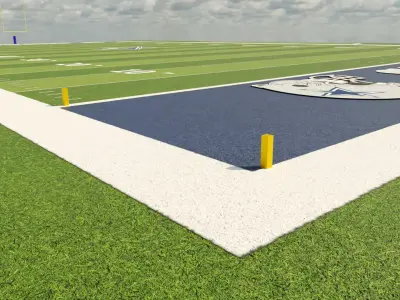 American Football Field Low-poly 3D model