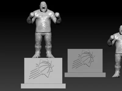 NBA - PHOENIX SUNS BASKETBALL MASCOT STATUE - 3D PRINT 3D print model