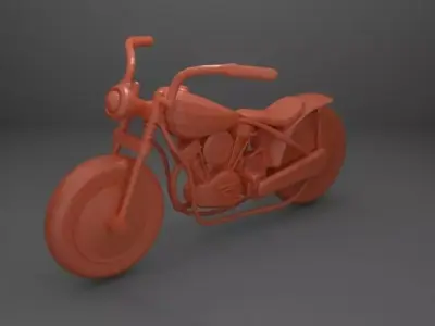 Chopper Motorcycle 3D print model