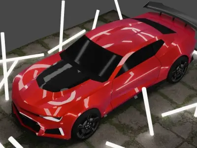 Chevrolet Camaro ZL1 Low-poly 3D model