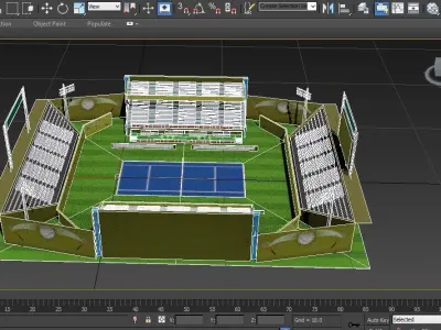 Tennis Stadium  Low-poly 3D model