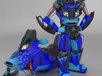 Snowmobile Transformer 3D model Free 3D model