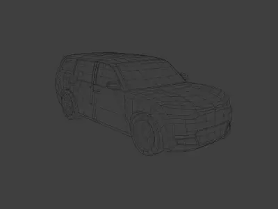 Low Poly Modern Generic SUV Variant  Low-poly 3D model