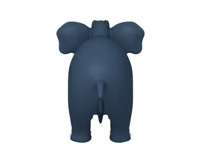 Elephant Cartoon 02 3D model