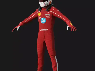 F1 Ferrari Race Suit 2025 3D model