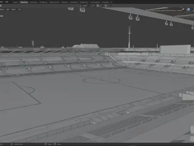 Estadio El Sardinero 3D model