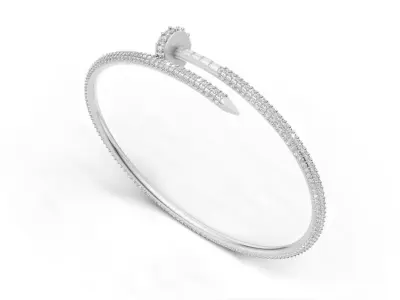 Luxury Nail-Inspired Diamond Bracelet 3D print model