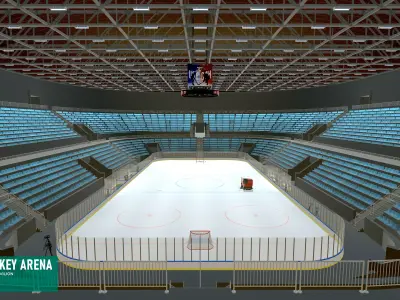 Hockey arena - sport pavilion 3D model