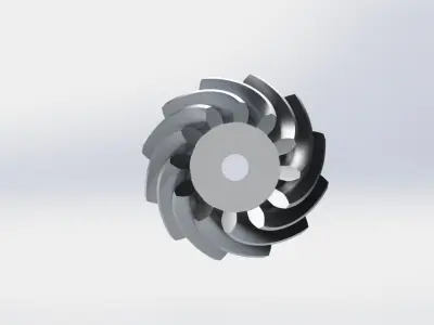 Spiral Bevel Gear - RATIO 4 TEETH 12 48 3D print model