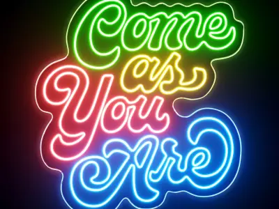 Come As You Are Neon Sign 3D model