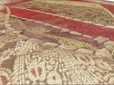 Classic rug- PBR  Low-poly 3D model