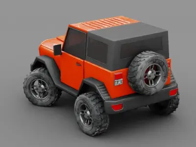 JEEP rigged 3D model