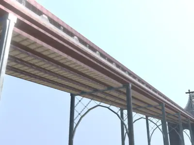 Ed Koch Queensboro Bridge Low-poly 3D model