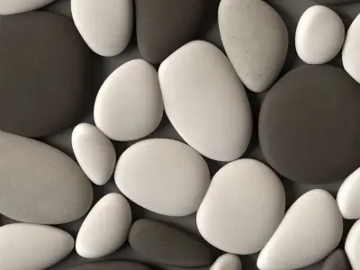 Pebble  oval big panel tile  n1 3D model