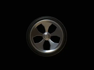4 PACK WHEELS CUSTOM MODEL CAR RIMS WITH TIRE Free 3D print model