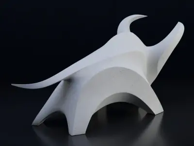 Abstract bull sculpture 3d print 3D print model