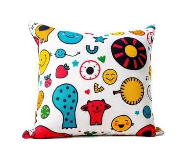 Cartoon Pattern Pillow Model Pack Low-poly 3D model