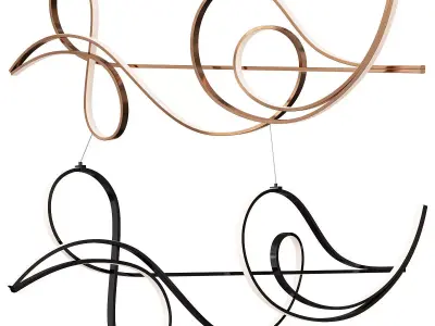 Wave LED Pendant Light 3D model