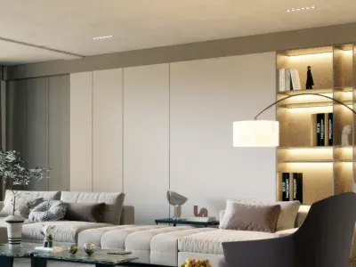 Modern Luxury Room Living 3D model