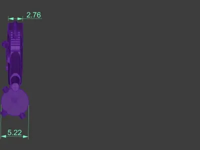 AR Pistol Pendant Gold Silver Luxury Jewelry 3D print model