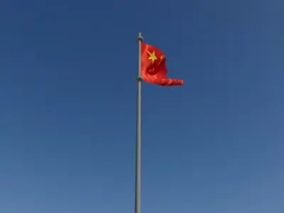 Flag of China Free low-poly 3D model