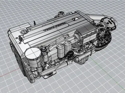 Volvo Penta D6 IPS-500 Marine Engine 3D model