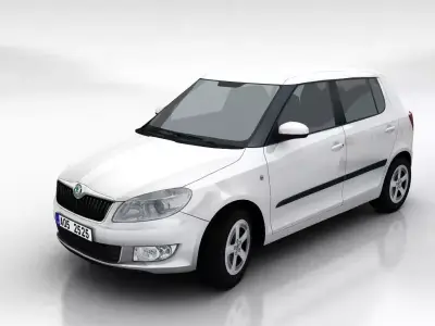 Skoda Fabia Low-poly 3D model