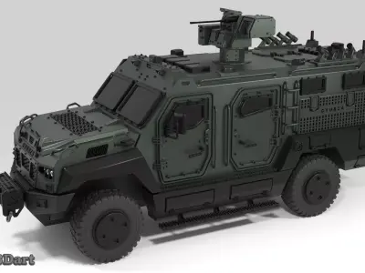 GYURZA  Tactical MRAP Vehicle 3D print model