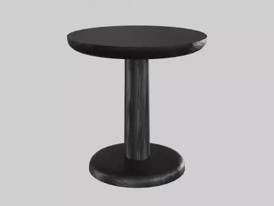 PON-Table Model-1280 Black ash wood Low-poly 3D model