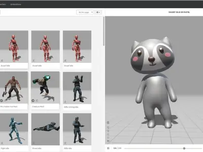 Cartoon Ratel character 3d Low-poly 3D model