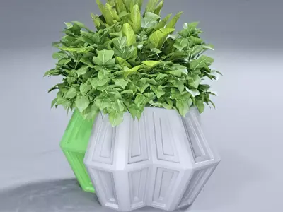 4 Hexa Flower Pot Vase 3D print model