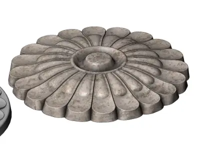 Round Rosette for plaster and woodworking 3D print model