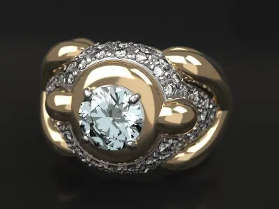 RETRO CAR Ring 3D print model