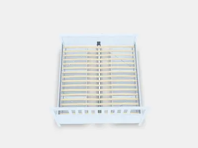 HEMNES Bed frame with 4 storage boxes 3 Low-poly 3D model