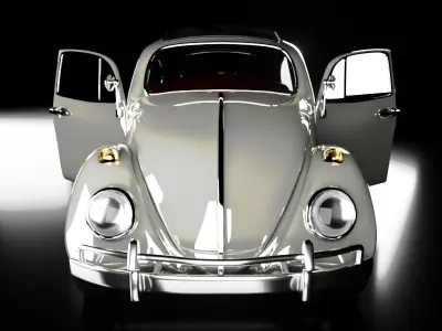 Classic Vw Beetle 3D Model Low-poly 3D model