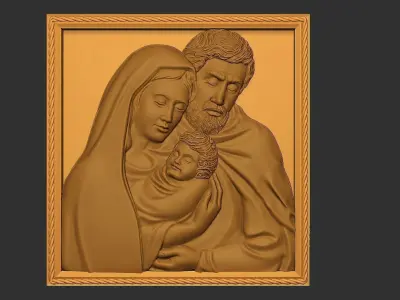 Special Holy Family 3D print model 3D print model