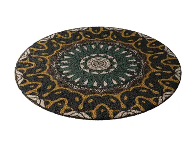 round carpet 5 3D model