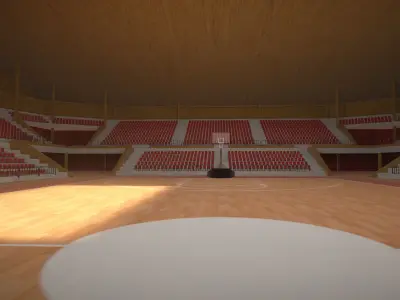 Low-Poly Basketball Arena  Low-poly 3D model