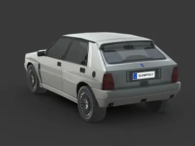 Lancia Delta Integrale 1992 Low-poly 3D model